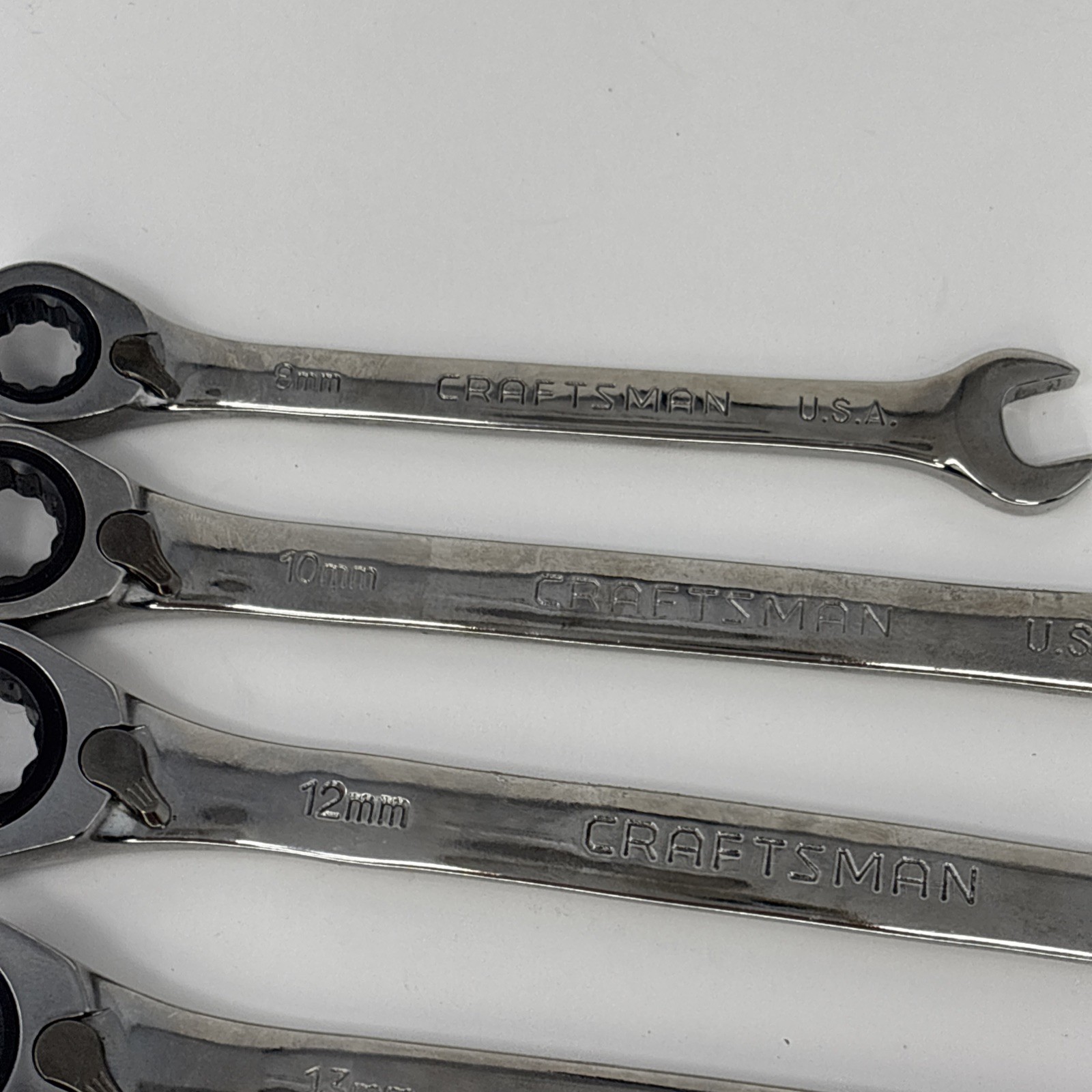 Craftsman 8 Pc Metric Reversible Ratcheting Comb. Wrench Set USA GK 8MM – 18MM