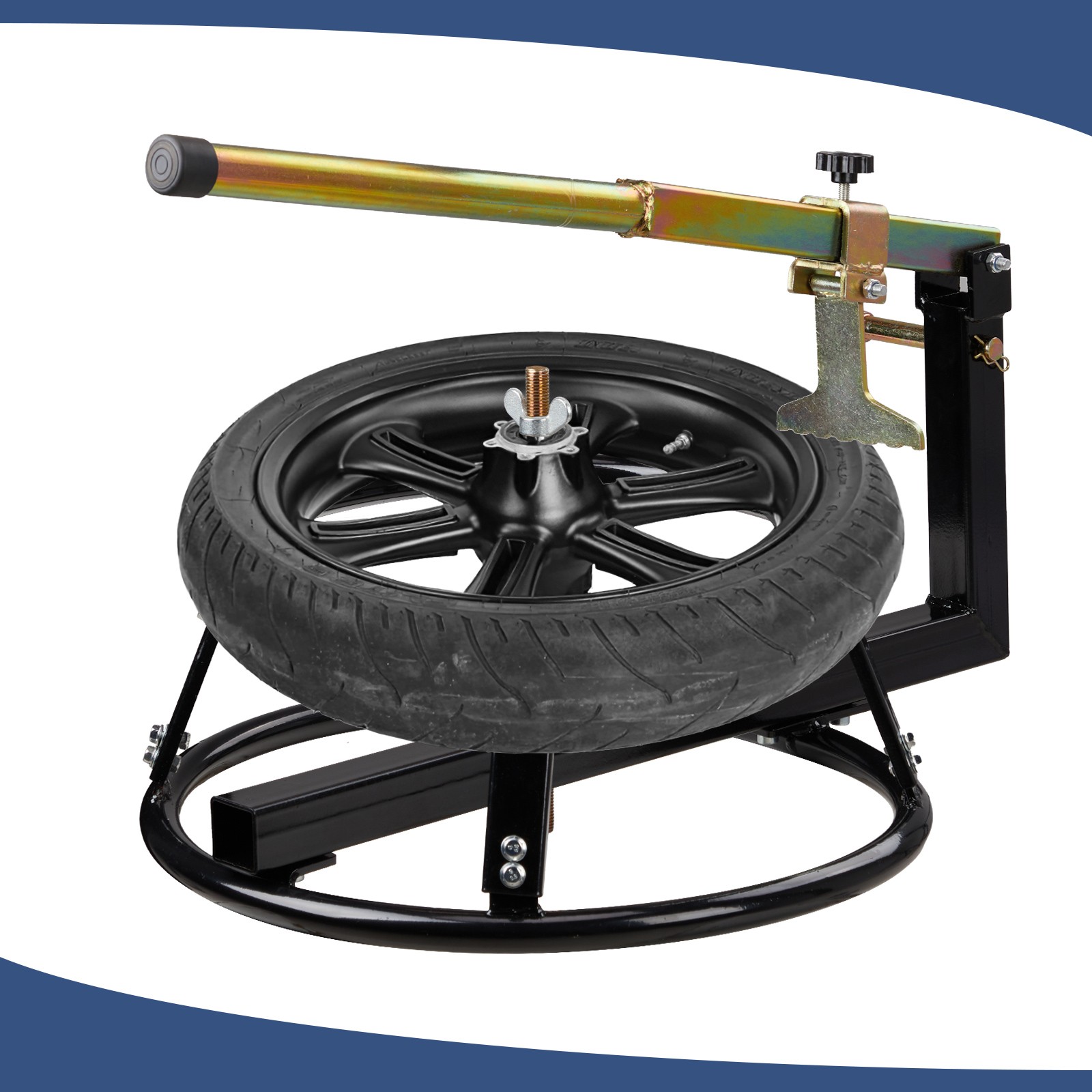 16 to 22 Inch Motorcycle Bicycle Tire Change Stand Workshop Stand W/Bead Breaker