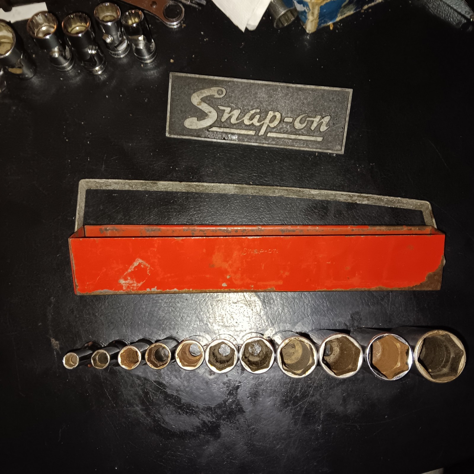 Snap On 3/8″dr Deep Socket Set W/tray 1/4″-7/8″ 12Pcs 6pt