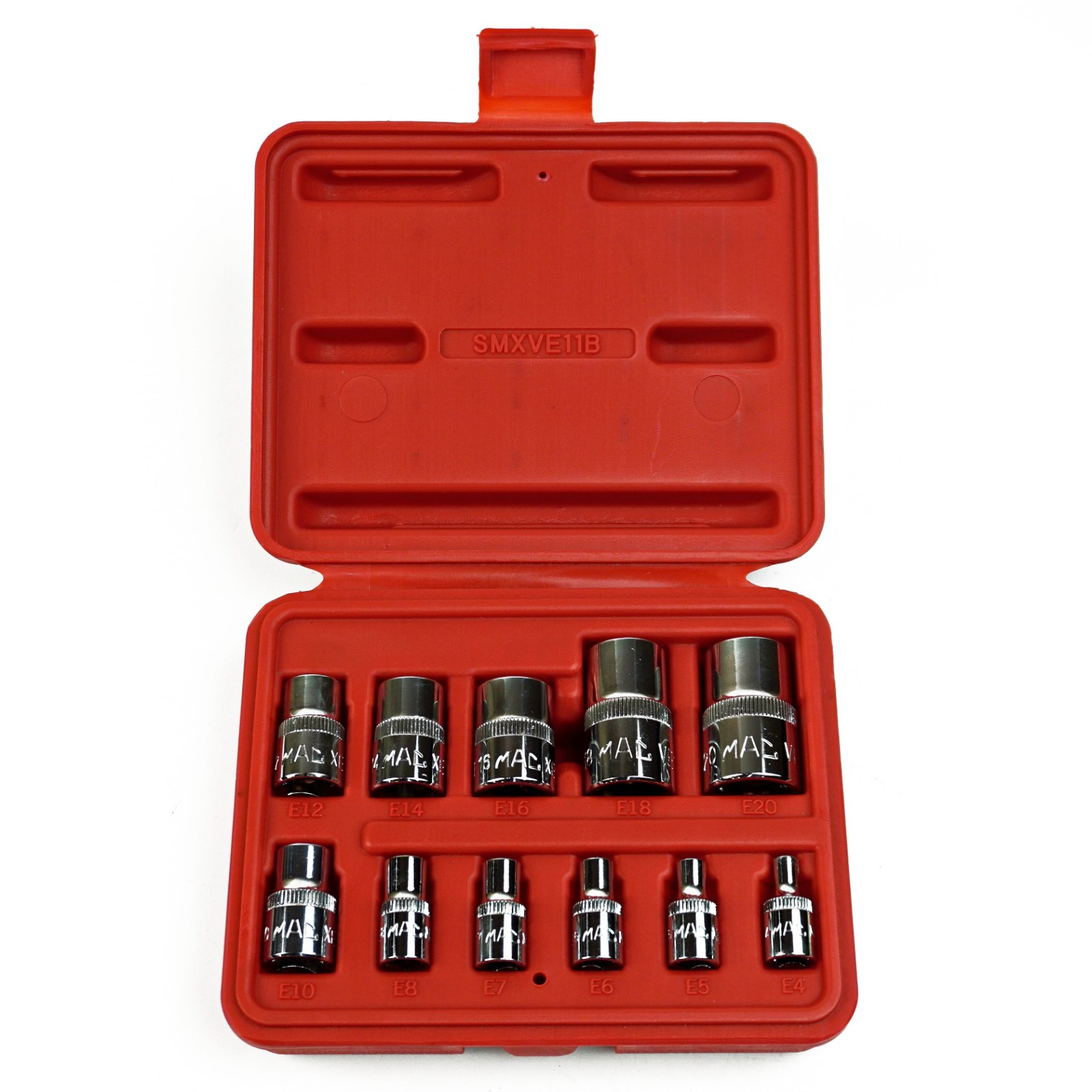 MAC Tools SMXVE11B 11 Piece Inverted Star Socket Set w/ Case-A