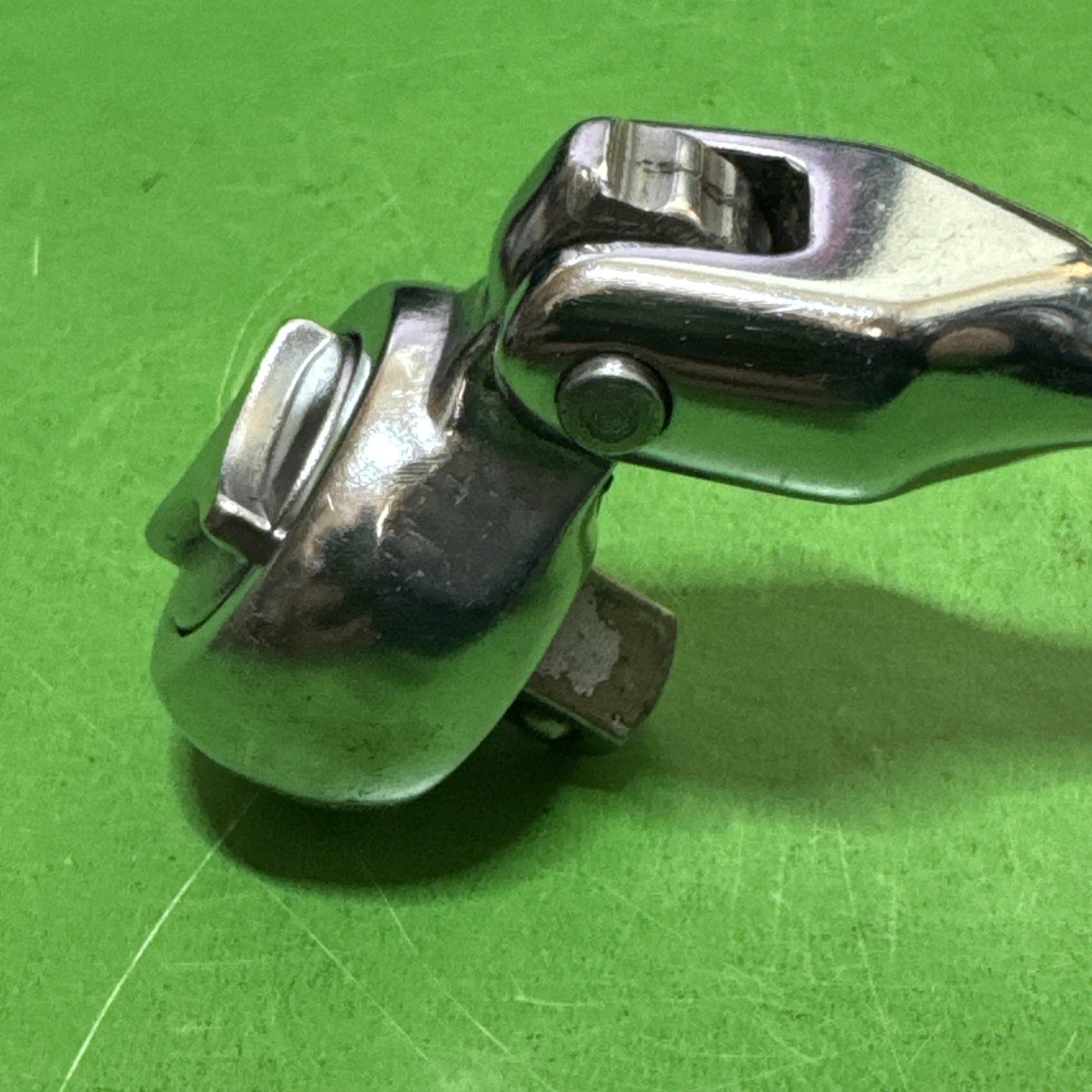 Rare Vintage Indestro Super USA 3/8″ Drive Flex Head Reversible Ratchet MPN 2736