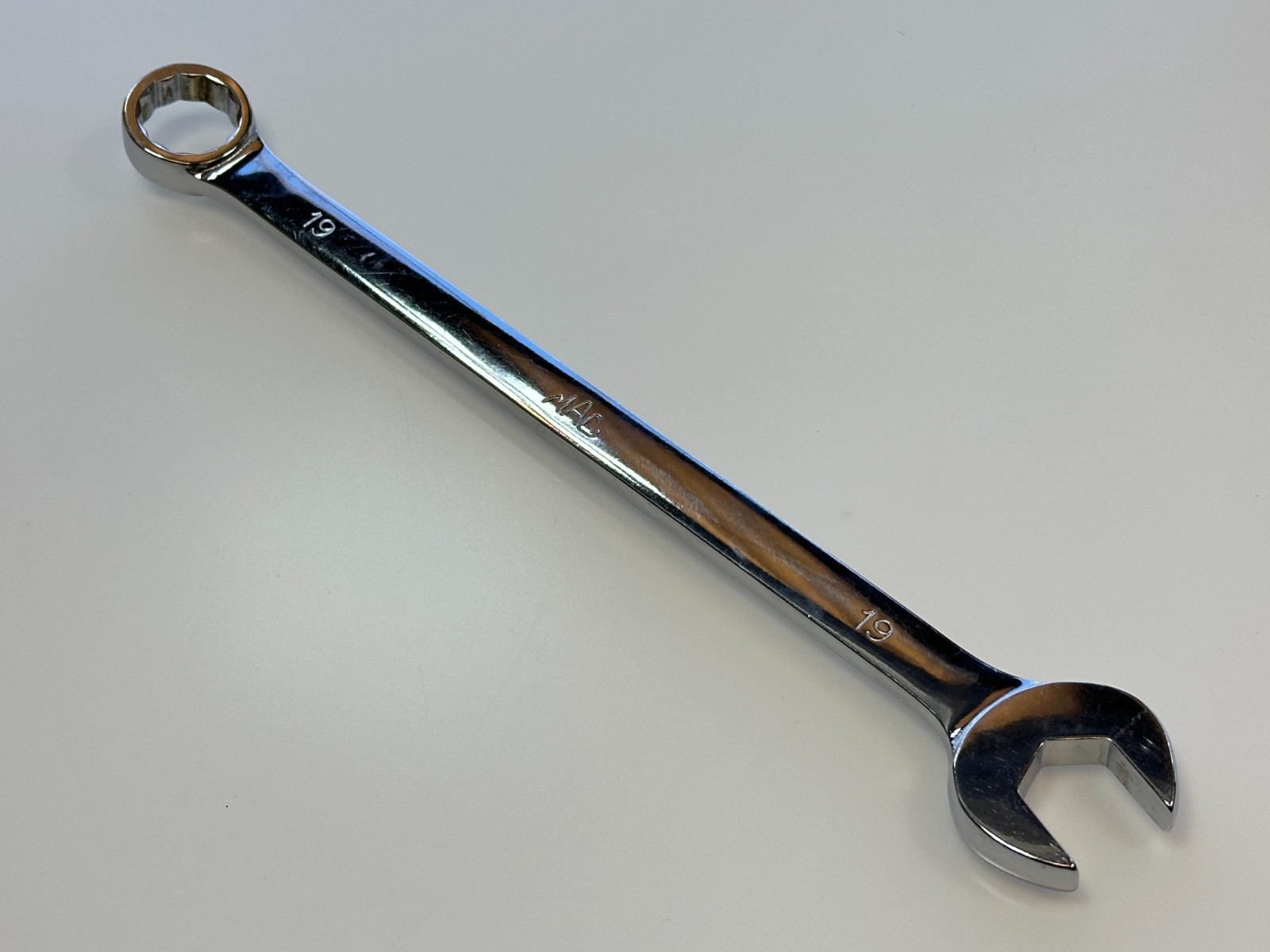 MAC Tools USA M19CL Metric 19mm Full Polish Chrome Combination Wrench – 12 Point