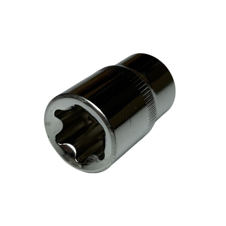 E20 Torx 1/2” Drive External Chrome Type E Socket 6 Point For Ratchet Wrench