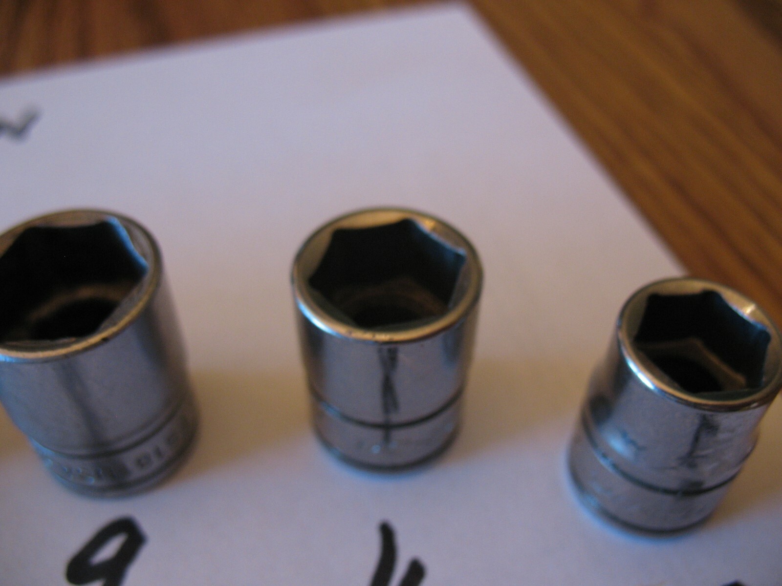 Snap On 3/8″ Dr. 7/16 -7/8 Shallow Sockets See Pictures For More Inf.
