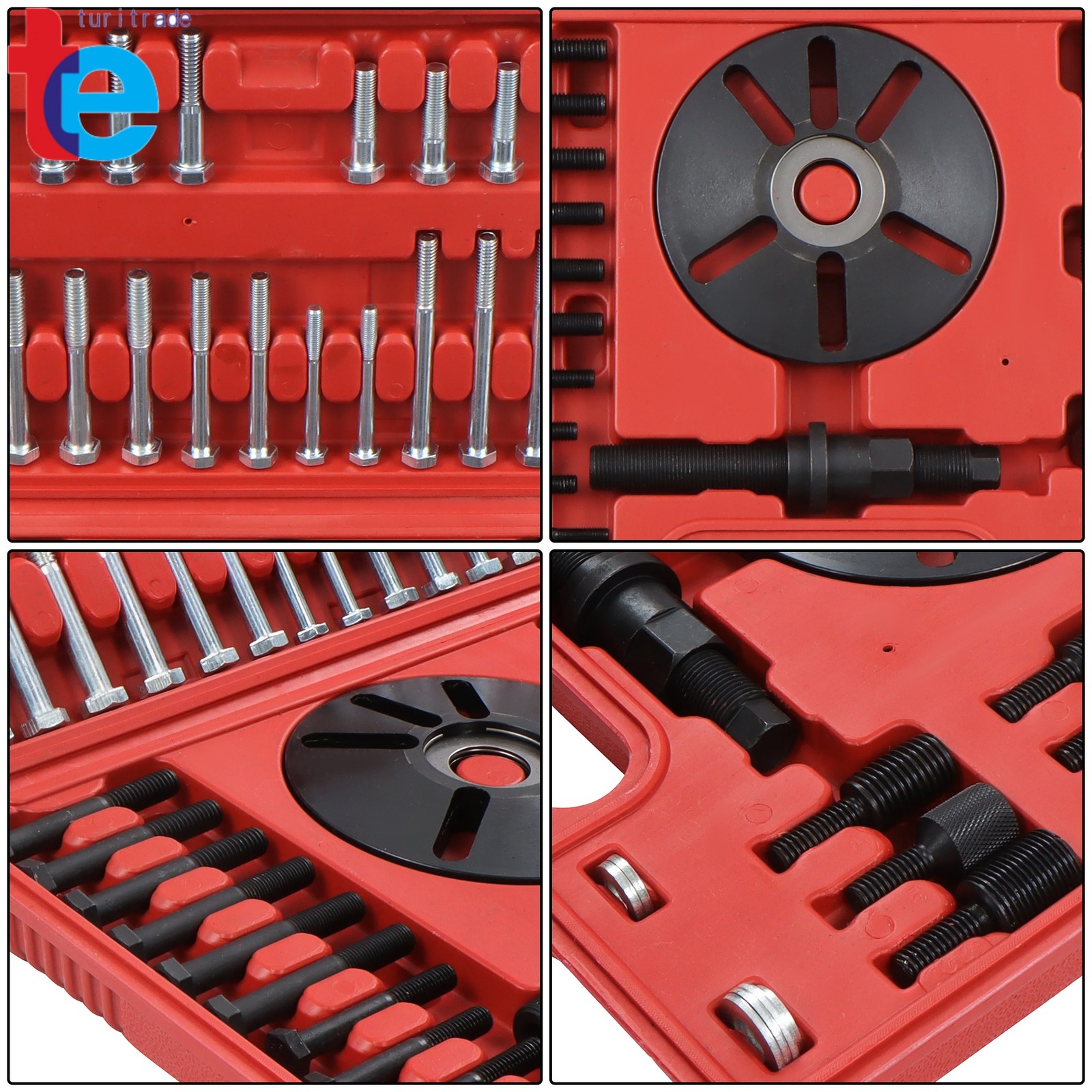 Harmonic Balancer Puller Removal & Install Tool Set Flywheel Crankshaft Kit New