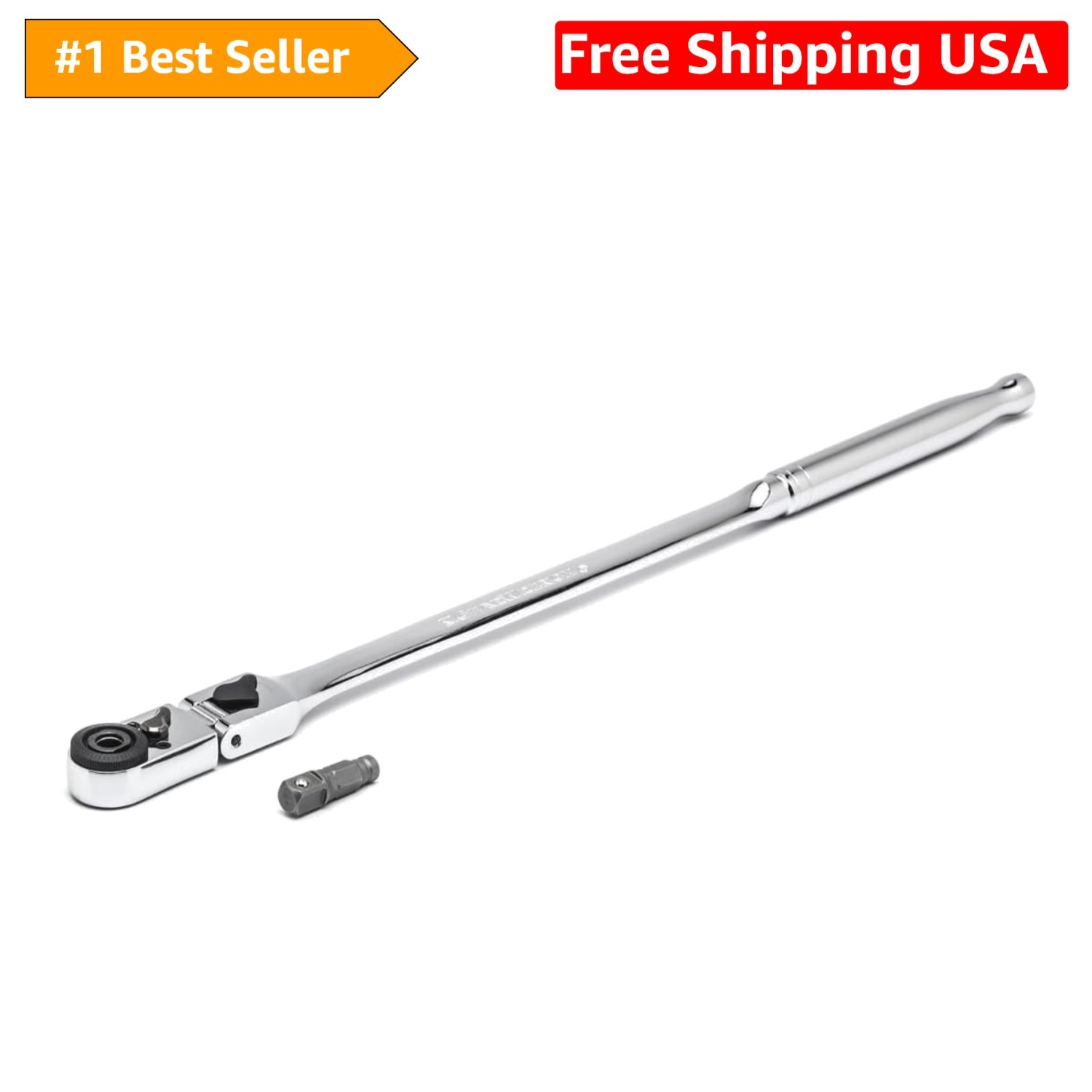 1/4″ Drive 72 Tooth Quick Release Locking Flex Slim Head Ratchet, 12″ – 81030