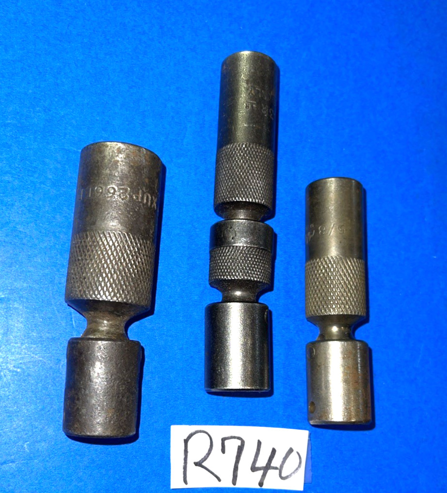 MAC TOOLS 3 PC. 3/8 DRIVE IMPACT SAE. SPARK PLUG UNIVERSAL, DOUBLE JOINT SOCKETS