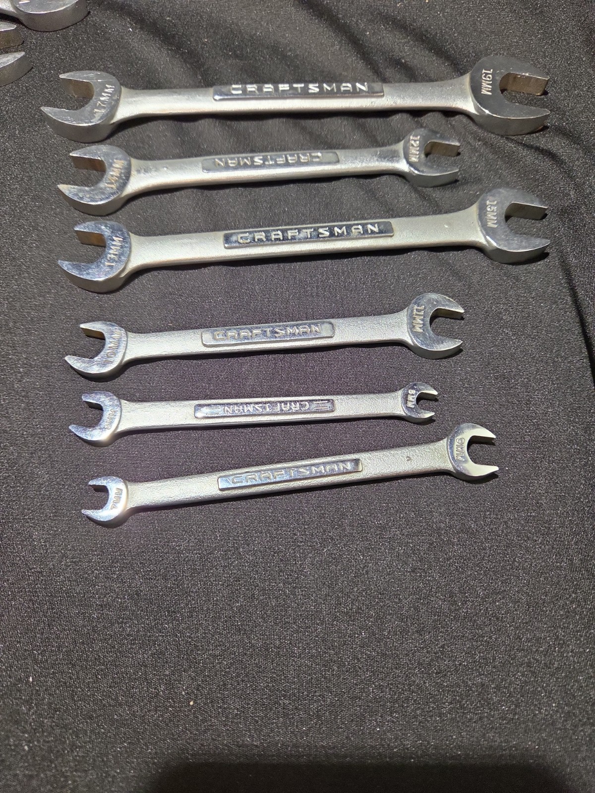 Craftsman Metric Comb 12pt Wrench Set 11 Pieces, 6 Open End Wrenches 17 Pc Total