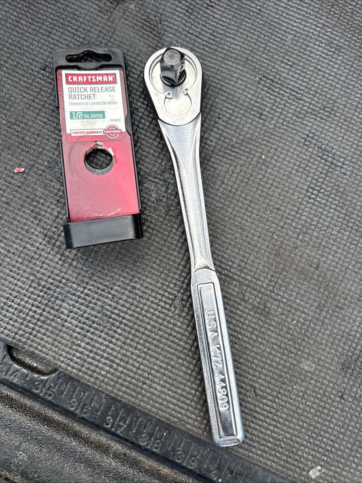 Sexy Sears Craftsman USA Nos 1/2” Drive Quick Release Ratchet 44809 On Hang Tag