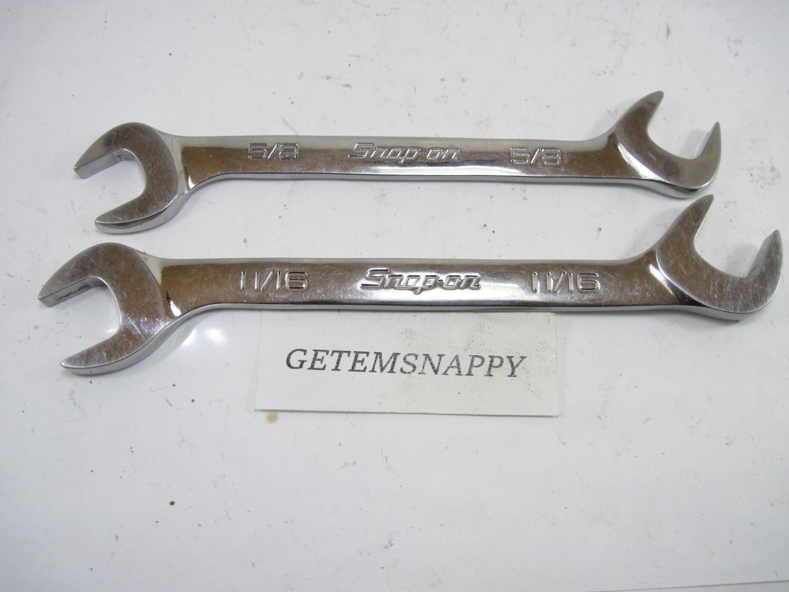 Snap On 11/16″ & 5/8″ 4-Way Angle SAE Wrench Set VS22B VS20B NICE