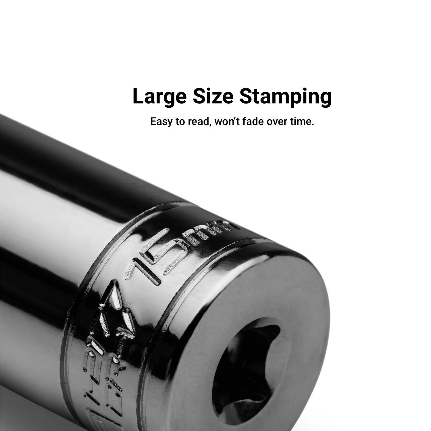 Capri Tools 1/4 in. Drive Shallow and Deep 6-Point Socket Set, Metric, 28-Piece