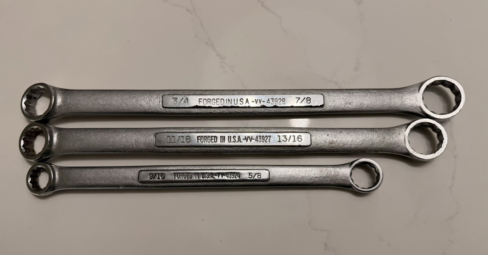 4pc Craftsman VV Series Double Box Wrench Set 9/16 to 1″ 12pt SAE USA Forged