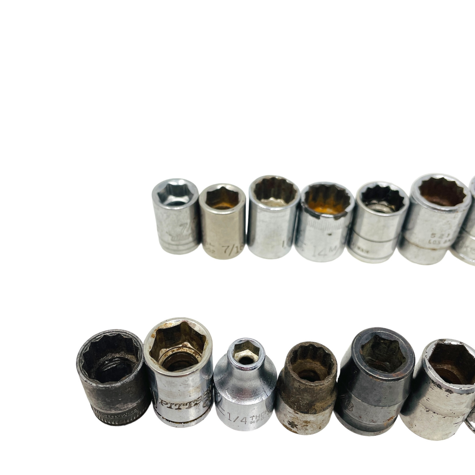 20 Pcs Craftsman, Proto and Assorted 1/4, 7/16, 12mm, 14mm Socket Set