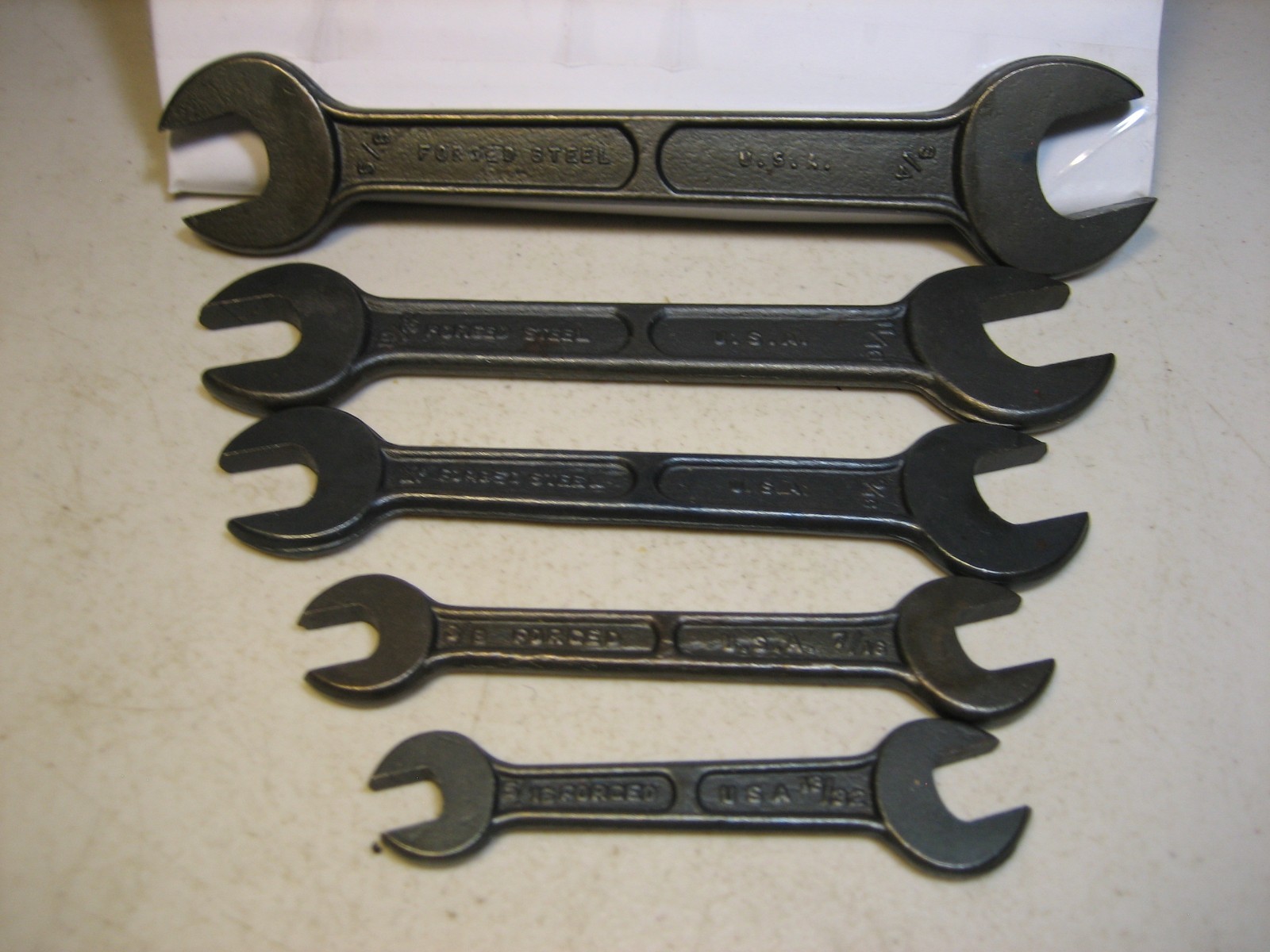 Double Open-End Wrench Set (5 Pcs) (5/16″ -3/4″)=(8mm-19mm) USA