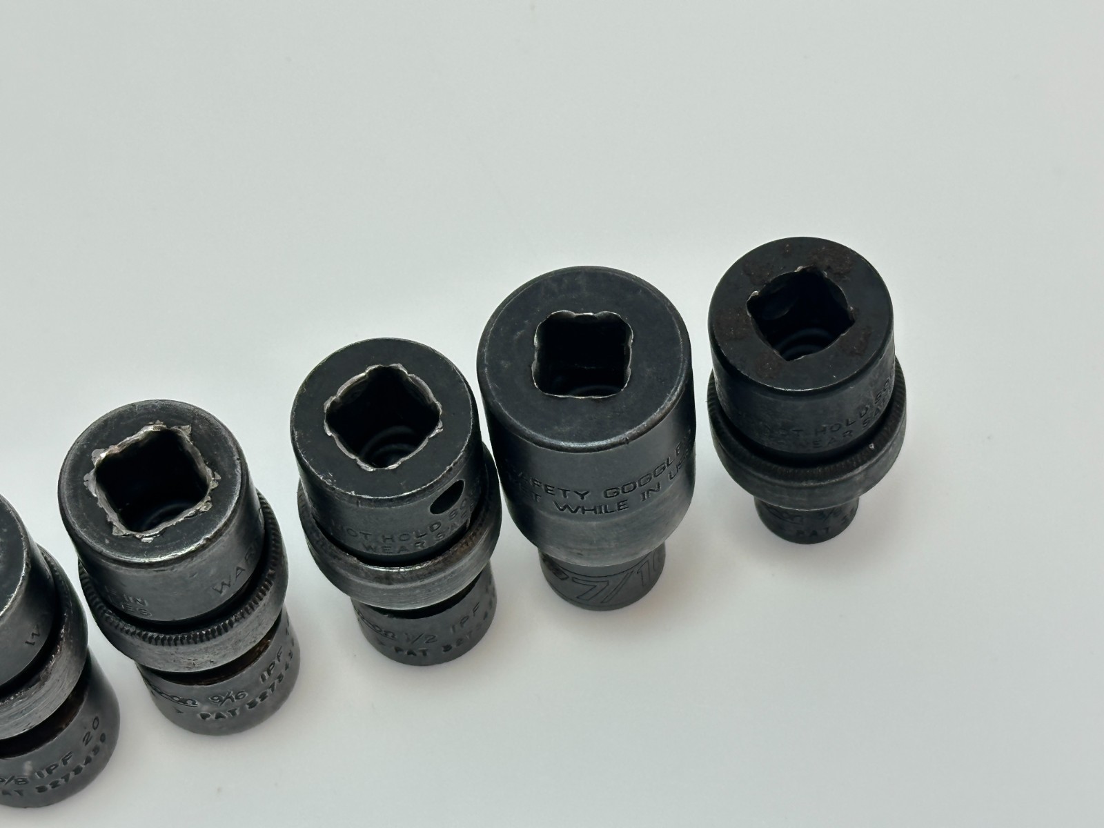 🇺🇸Snap-on Tools USA 7pc Swivel Impact Socket Set 3/8 Dr SAE 3/8-3/4, IPF 12-24
