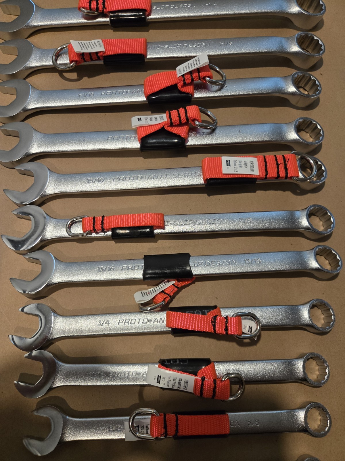 NOS Proto Professional 15PC 5/16″-1-1/4″ 12PT SAE Anti-Slip Combo Wrenchs READ