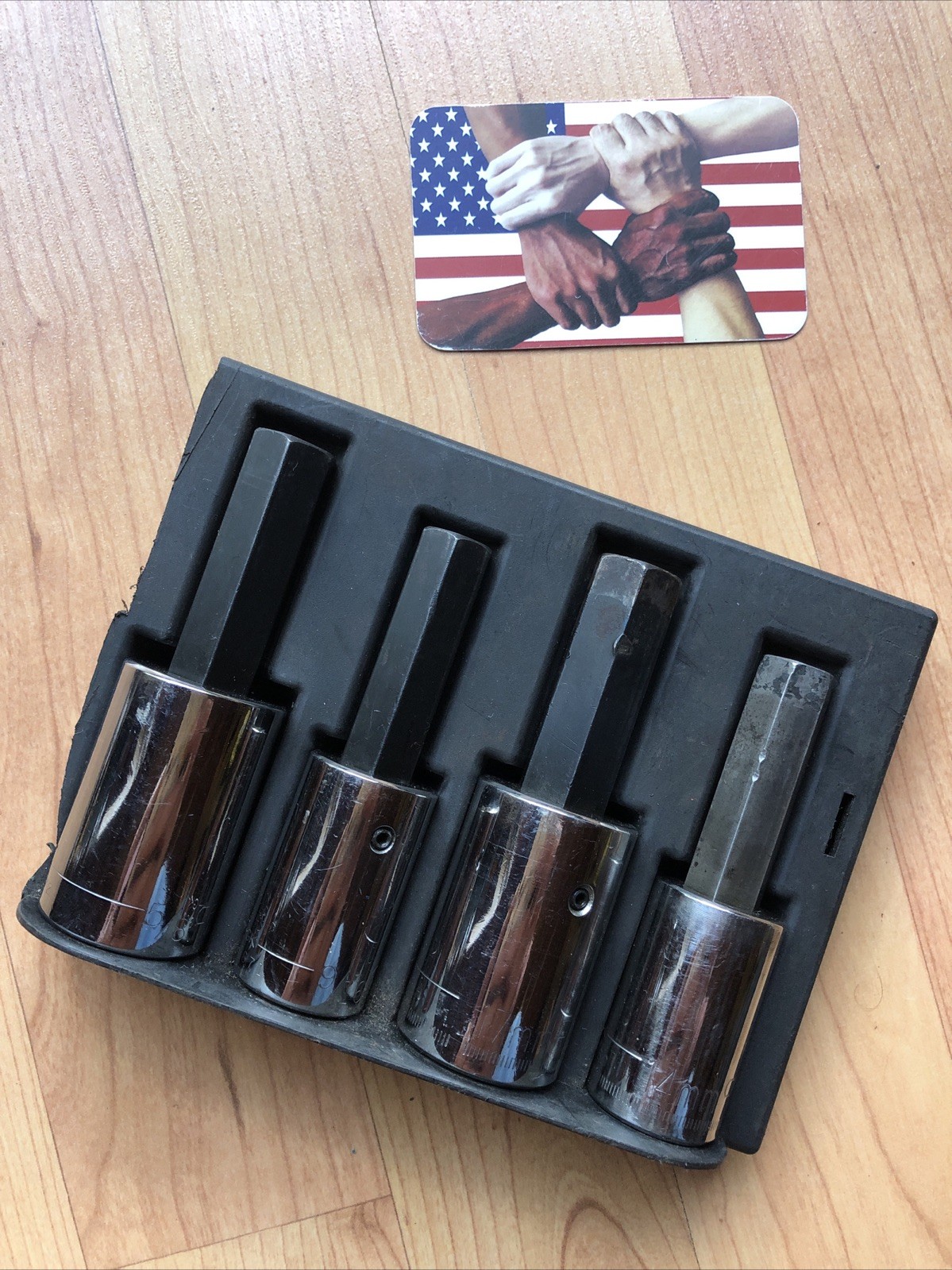 Hand Tool Craftsman USA Allen 1/2″ Drive Socket Set 4 Pieces 9/16 5/8 14mm 17mm