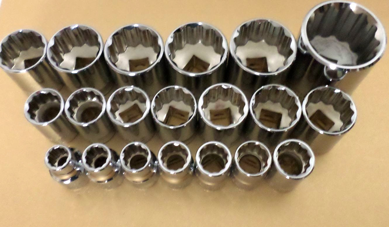 NEW Craftsman 1/2″ Metric Shallow 12pt Socket Set 10mm-19 21-25 27-28 30 32 36mm