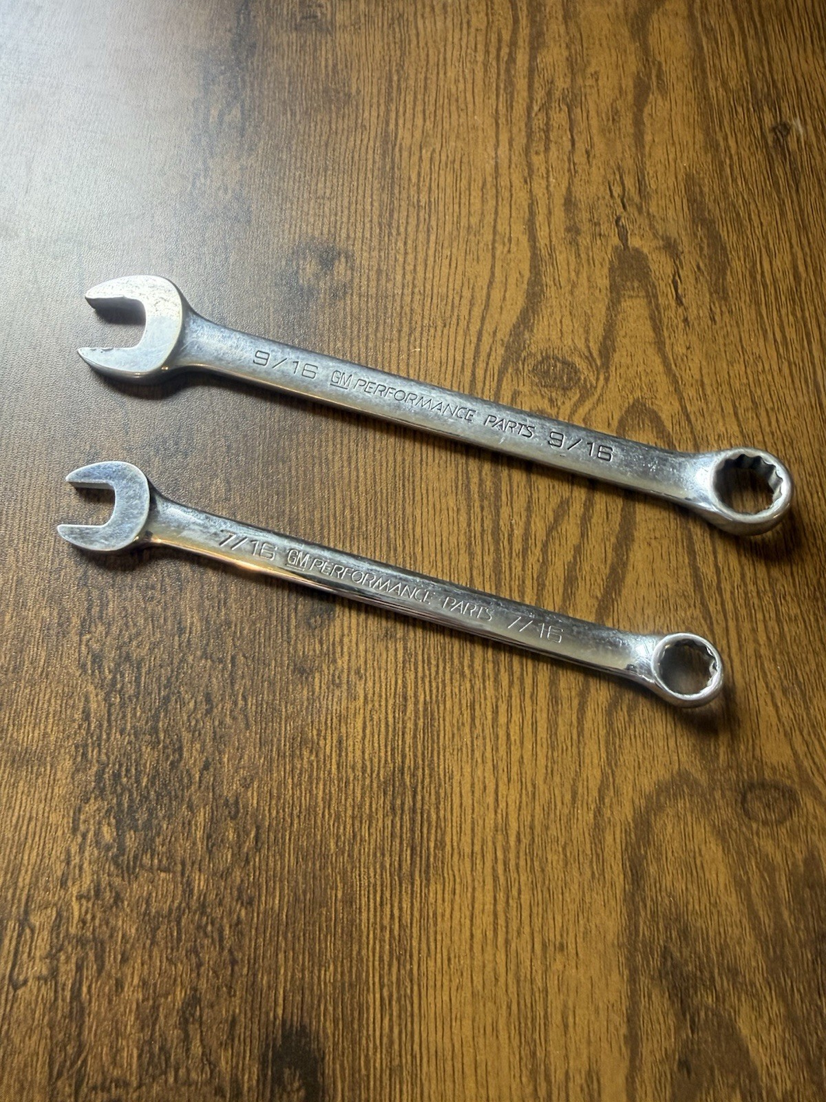 Lot of 2 GM Performance Parts Wrenches, 9/16, 7/16. Tools. Auto Car. 116182.