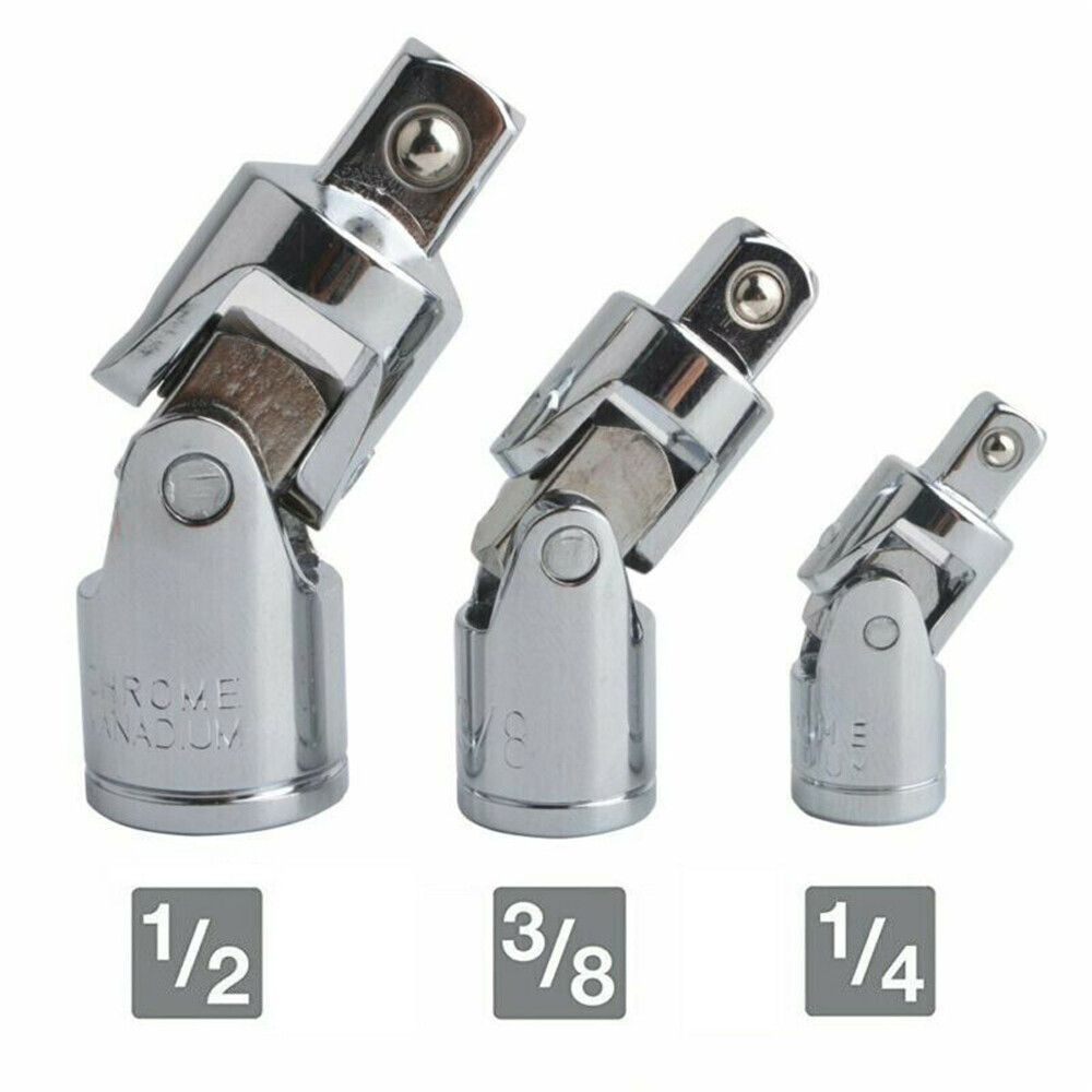 3PCS Impact Socket Wrench Adapter Set — Universal / Swivel — 1/2 3/8 1/4 Drive