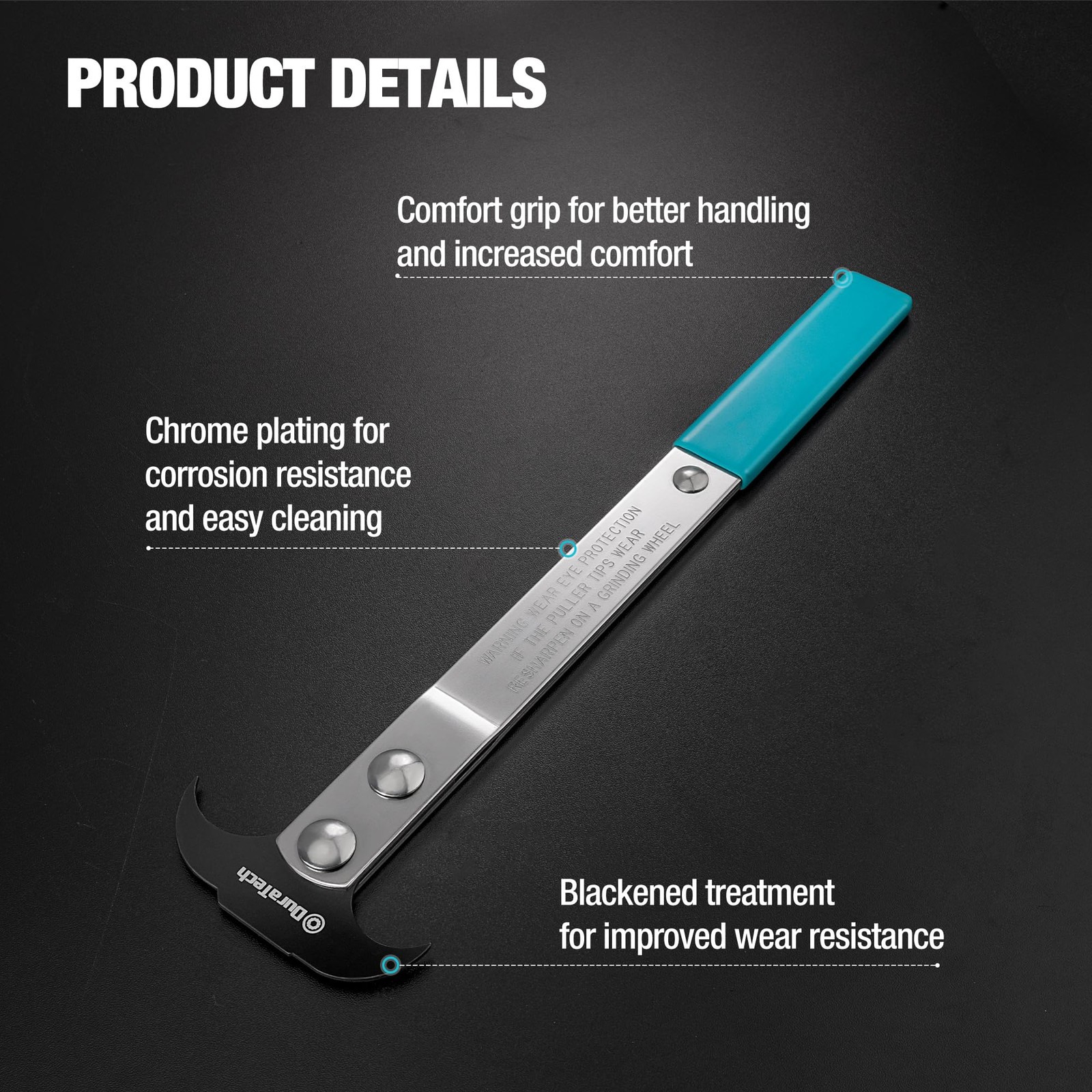 DURATECH Seal Puller, Removal Tool with Heat-Treated Steel, Blue