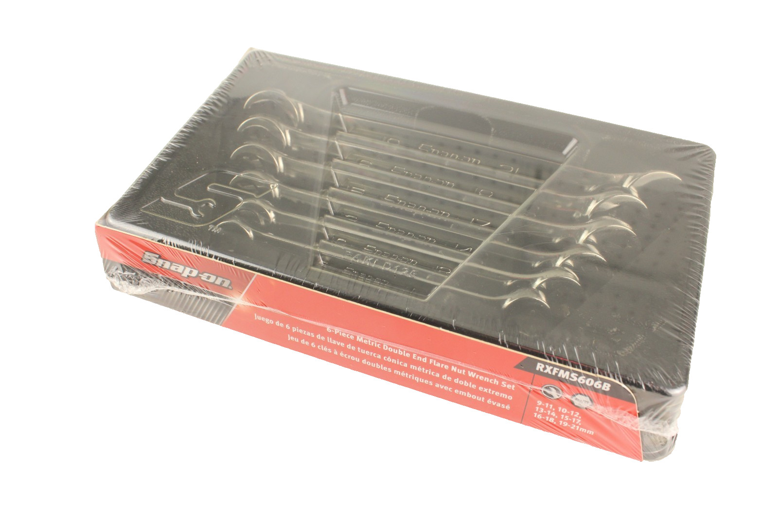 Snap-on New SEALED 6 Pc 6-Point Metric Double End Flare Nut Wrench Set (9–21 mm)