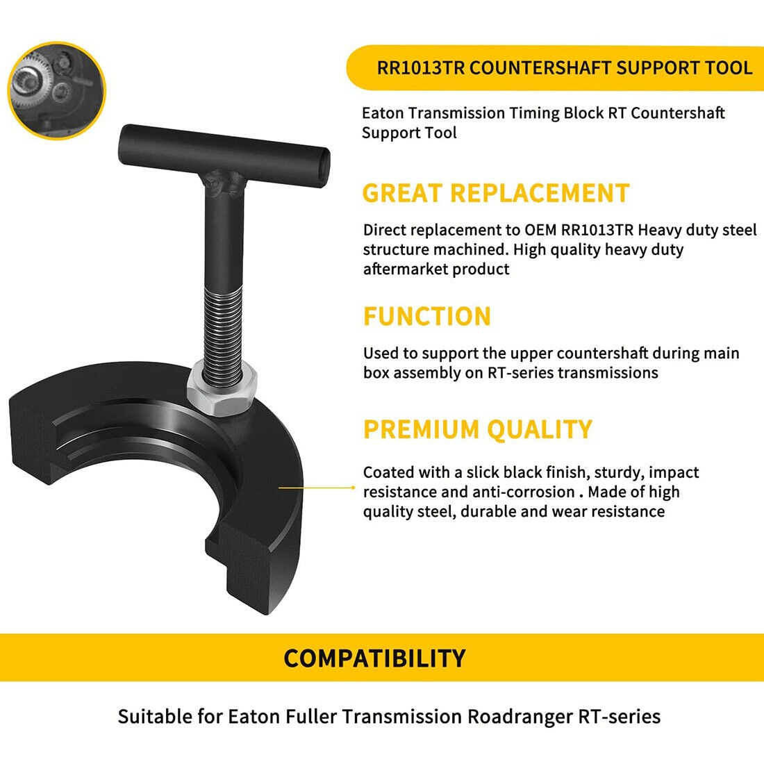 RR1013TR Transmission Timing Block RT-Series Countershaft Support Tool for Eaton