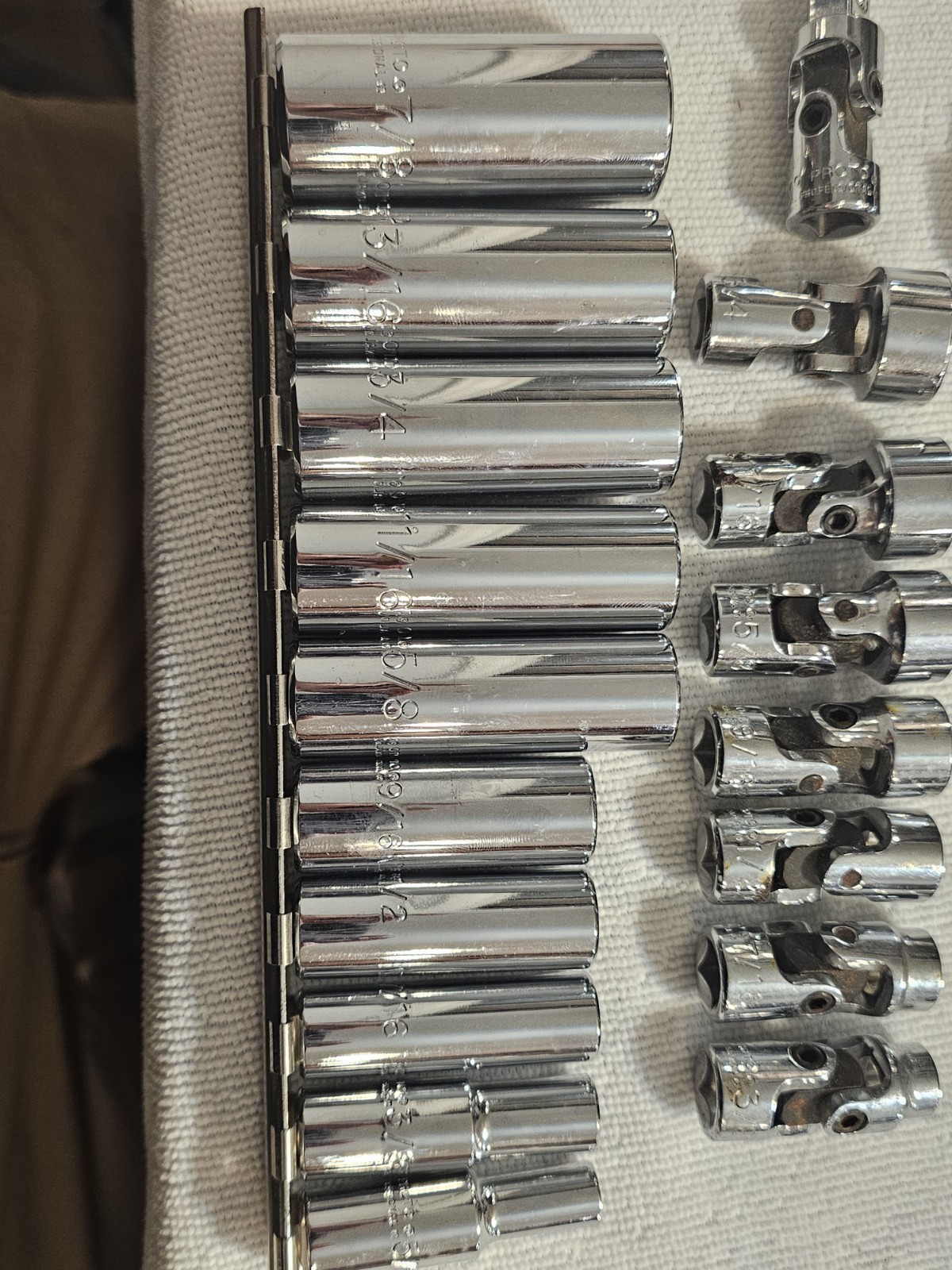 Proto Professional Socket Set Bundle. Made In The USA.SWIVEL SOCKET,DEEP SOCKET.