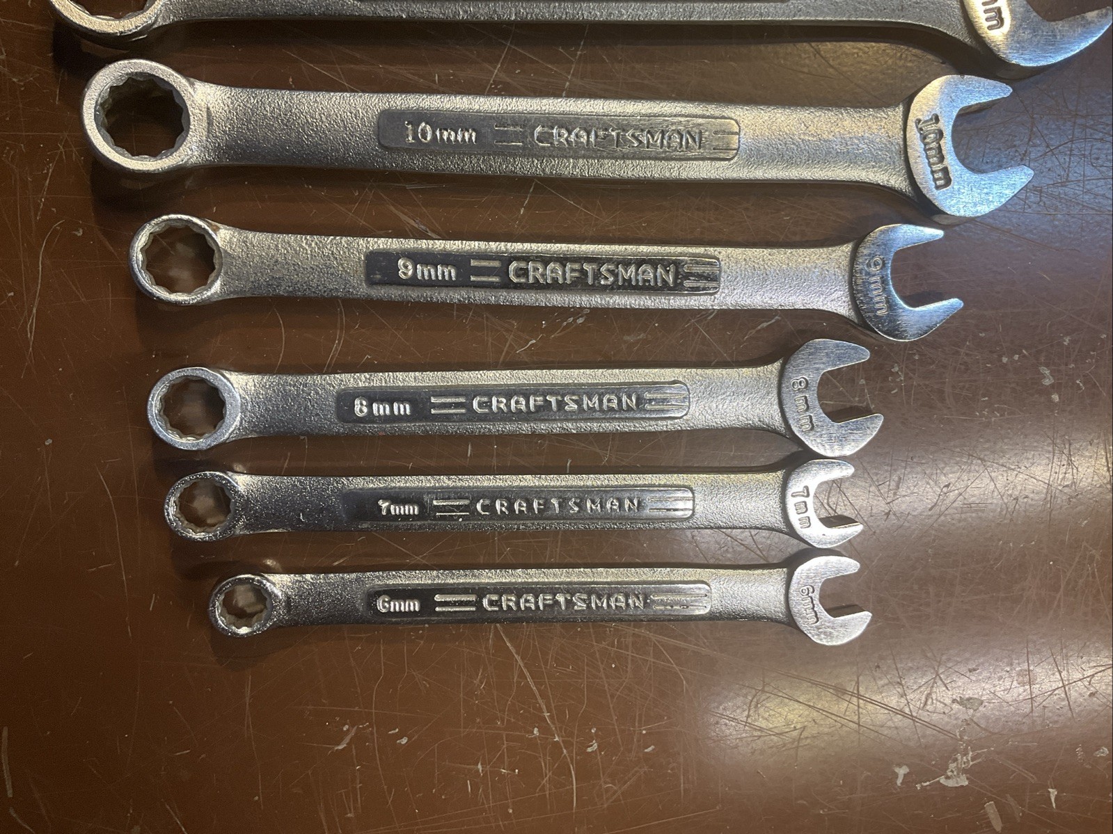 Craftsman USA -VV- Series 10PC Metric Combination Wrench Set 6mm-17mm