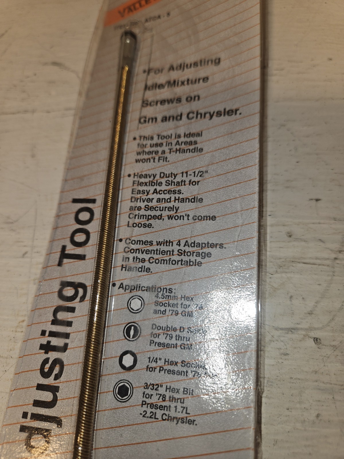 5-piece Valley Carburetor Adjusting Tool Item#ATCA-5 Use On GMC And Chrysler