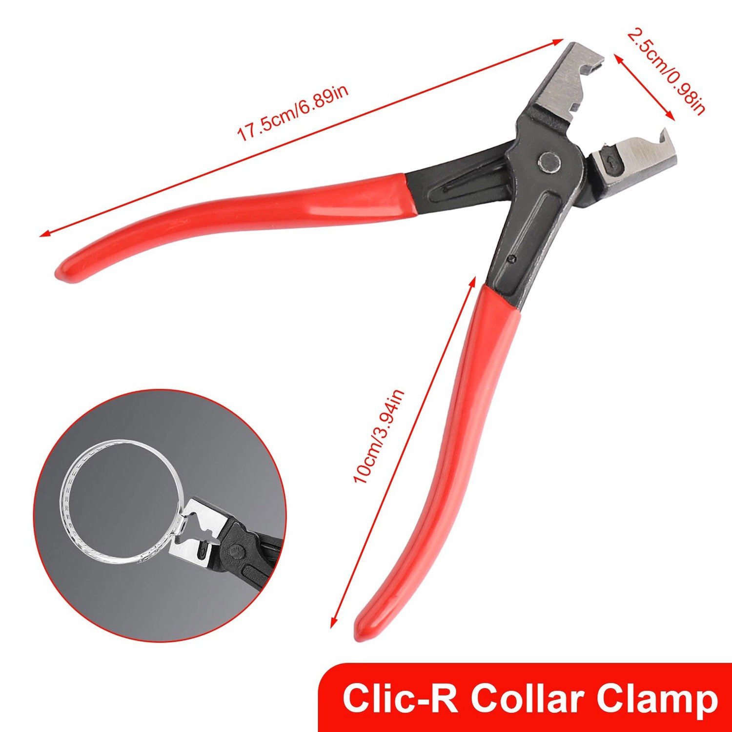 4PCS Hose Clamp Pliers Set Long Reach Swivel Jaw Radiator Fuel Line Removal Tool