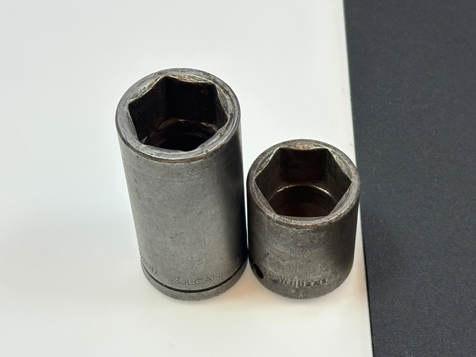 🇺🇸 2pc 30mm 6-Point Impact Socket Pair Lot, Vulcan 14M-630 & Williams 4M-630