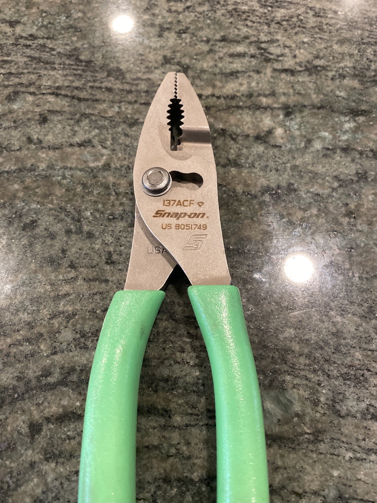 Snap On 137acfg 8″ heavy duty talon grip combination slip joint pliers new