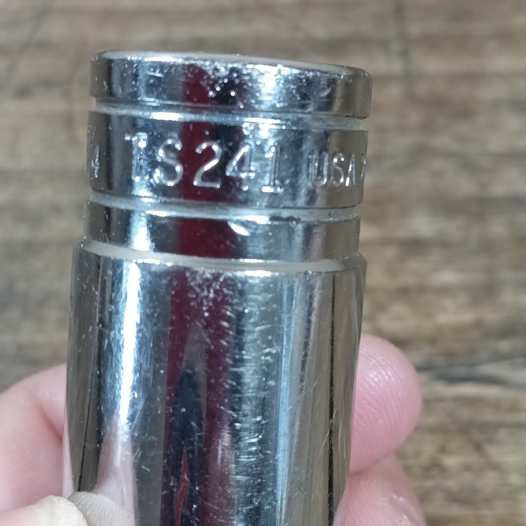 Snap On 3/4” Deep 1/2” Drive Socket 6 Point Chrome TS241 USA