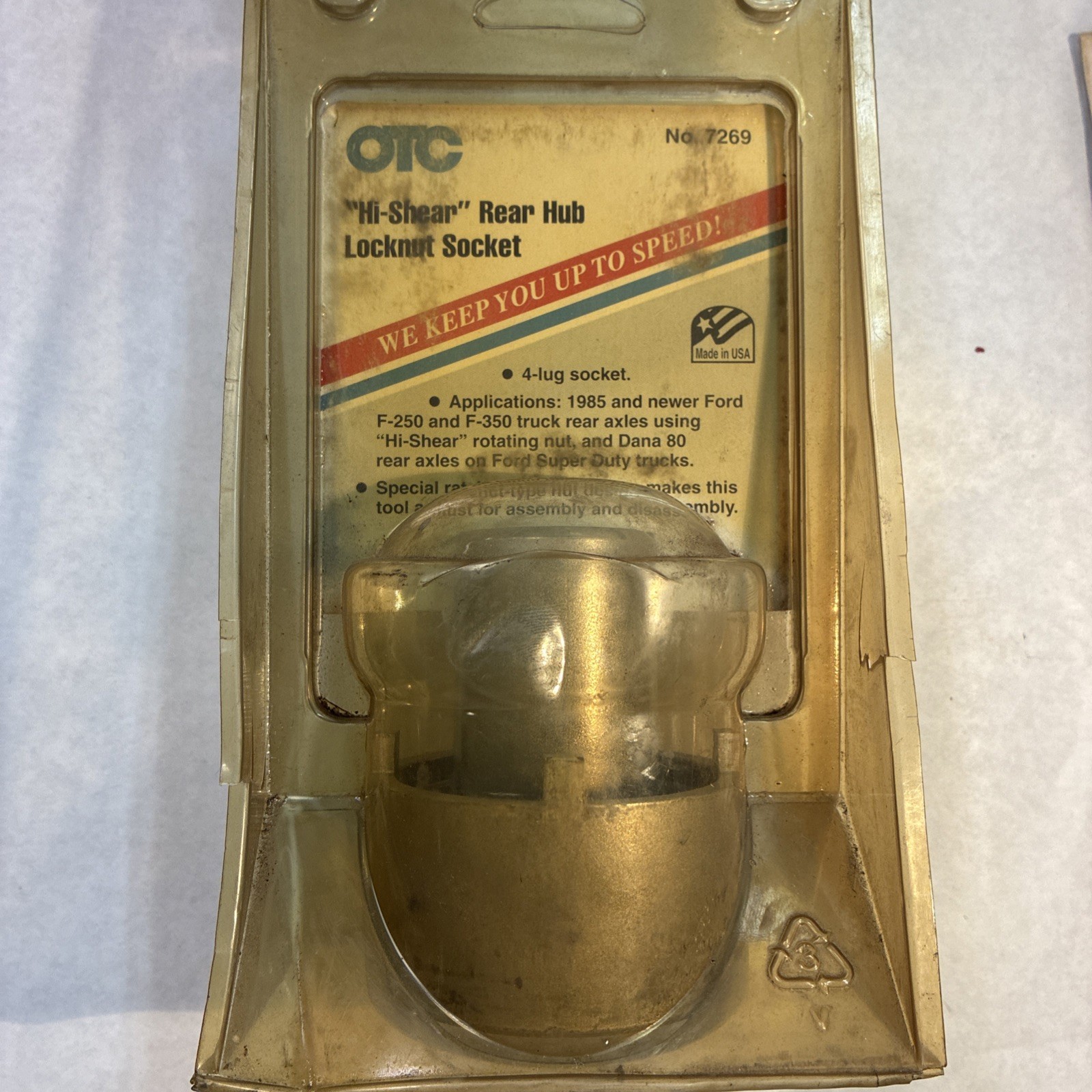 OTC 4-lug Socket Hi-shear Rear Hub Locknut Socket. No. 7269