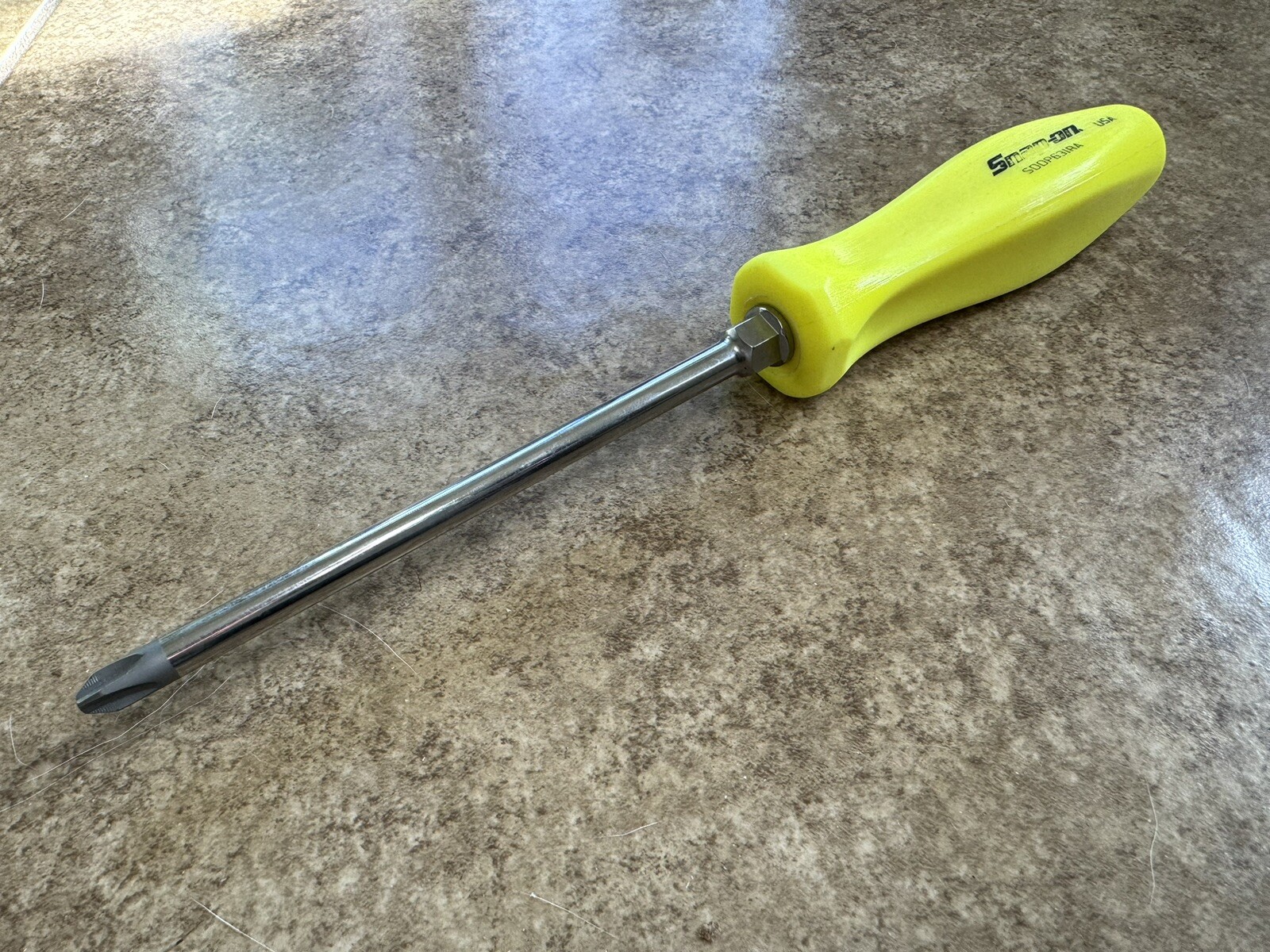 🟡 NEW Snap-On RARE HI-VIZ Hard Handle #3 Phillips Screwdriver SDDP63IRA