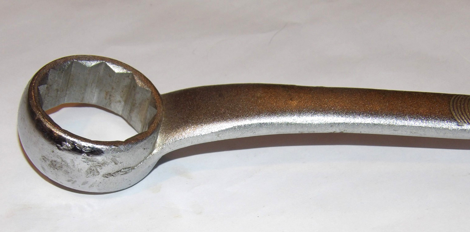 VTG WESTERN AUTO ‘WIZARD’ 15/16 1-1/4″ 12-POINT DOUBLE BOX-END WRENCH! 17.5″ USA