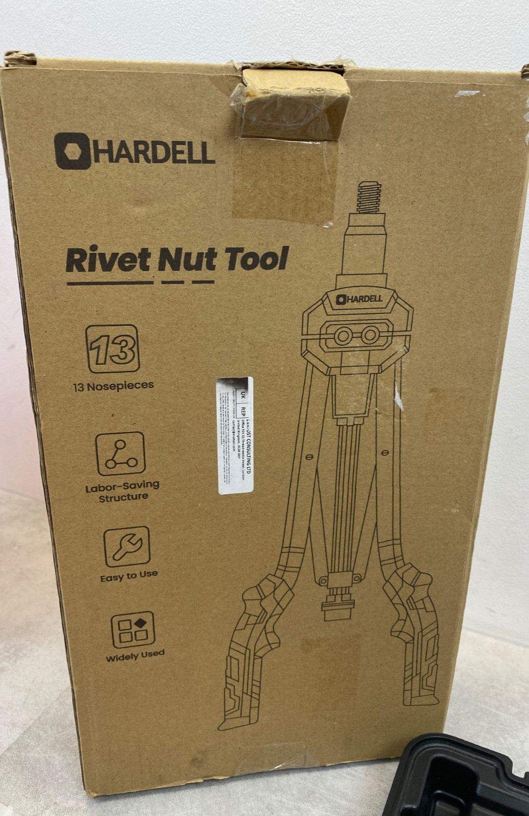 HARDELL 16″ Rivet Nut Tool, Auto Release Rivnut Tool Kit with 13 Metric and SAE