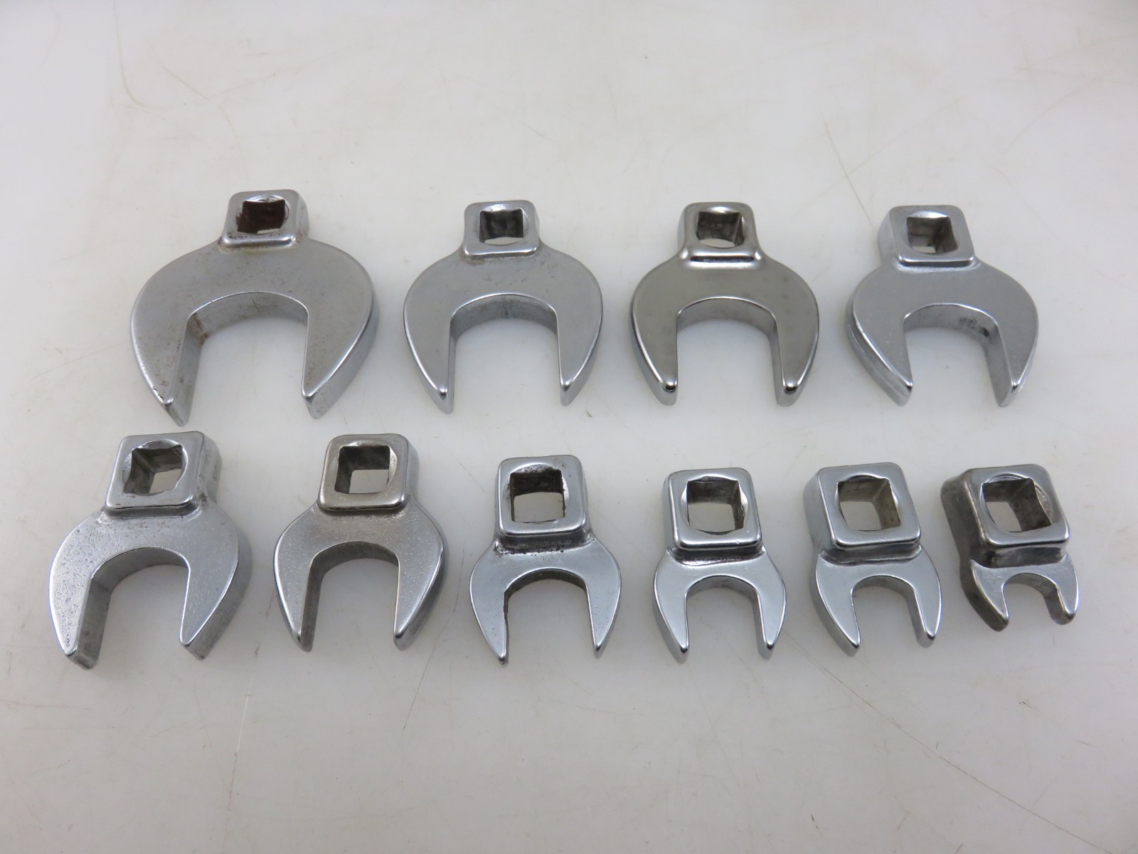 Craftsman -V- & Others Crowfoot Wrench Set 10pc Set 3/8″Dr. 3/8″-1″ Vintage USA