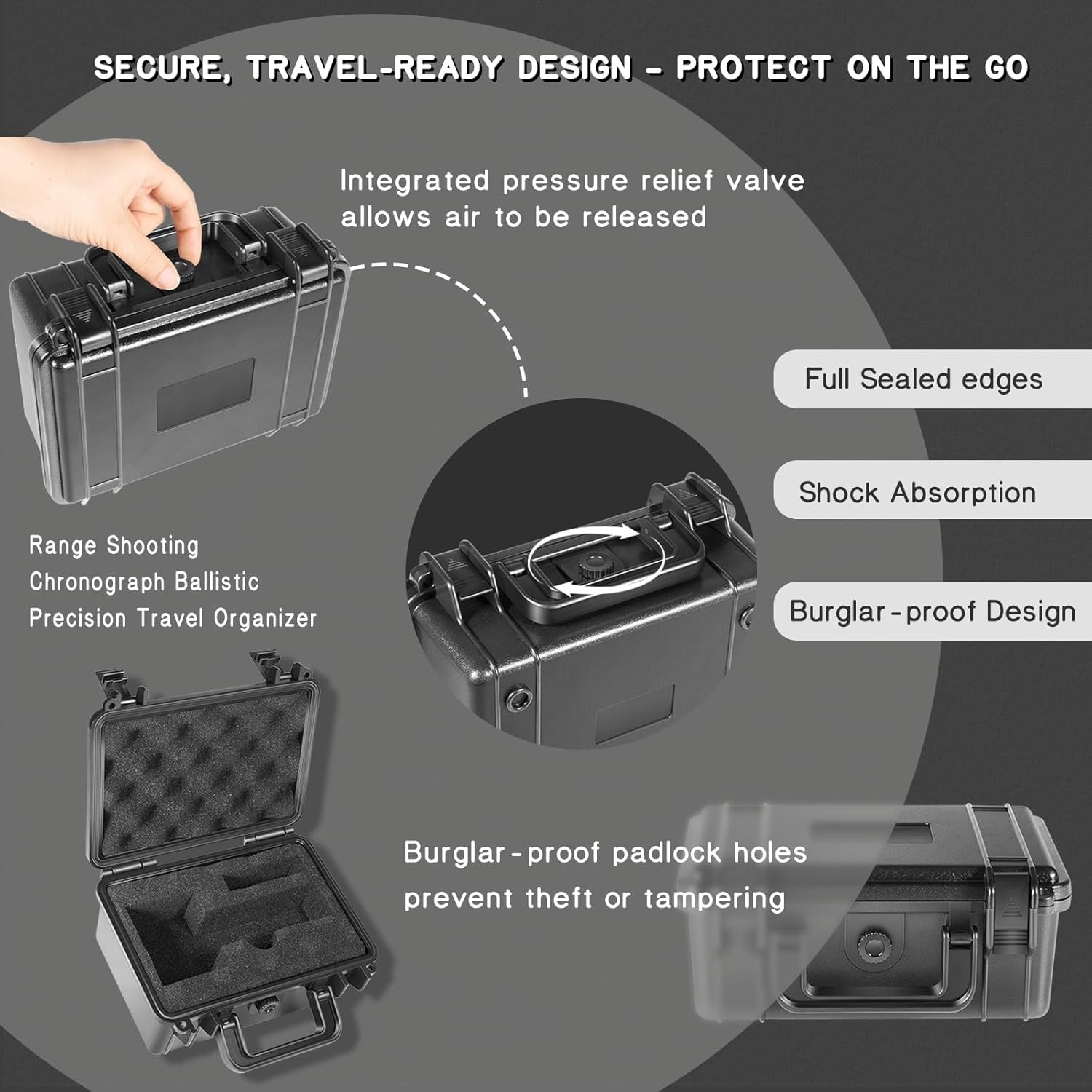 Heavy Duty Shockproof Hard Carrying Case for Garmin Xero C1 Pro Chronograph