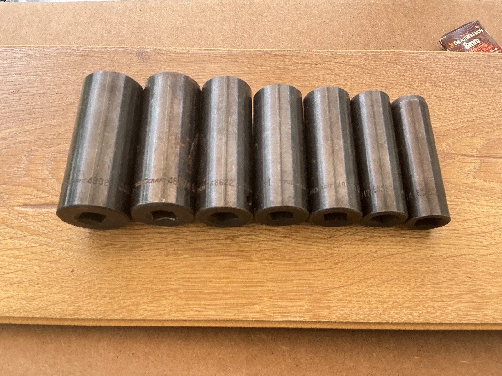 Truecraft (7) 1/2″ drive metric deep impact sockets. 26,24,22,21,19,17,14