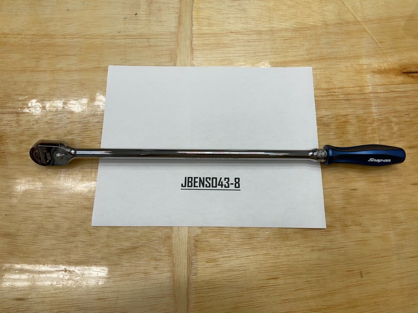 Snap-on Tools POWER BLUE 3/8″ Drive Hard Grip Extra-Long Fixed Ratchet FHLLD80MB