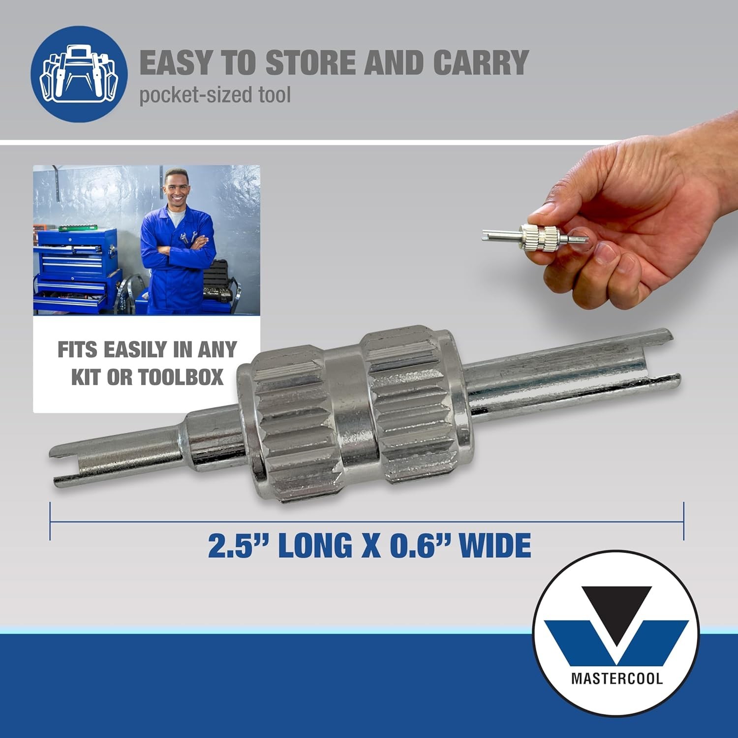 Compact Valve Core Remover & Installer – Dual-Ended Tool for R12/R134a Systems
