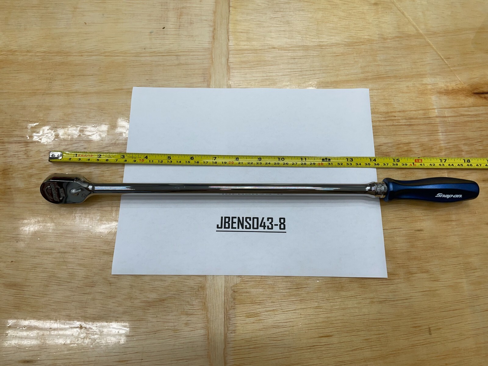 Snap-on Tools POWER BLUE 3/8″ Drive Hard Grip Extra-Long Fixed Ratchet FHLLD80MB
