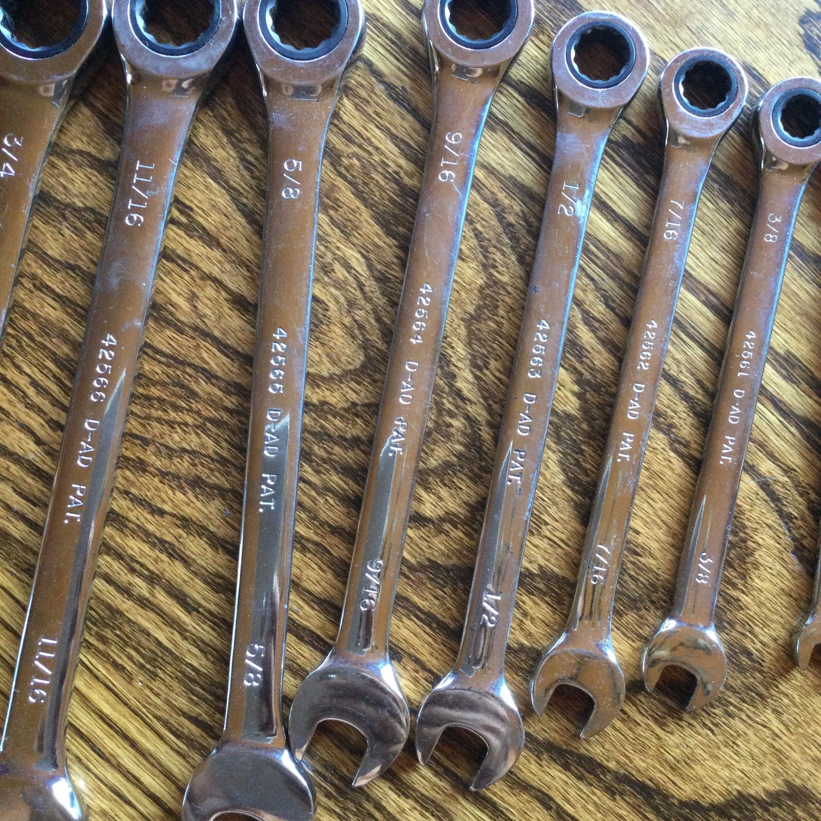 Craftsman Standard SAE Reversible Ratcheting Wrench Set USA Proto SK 5 16 ~3/4