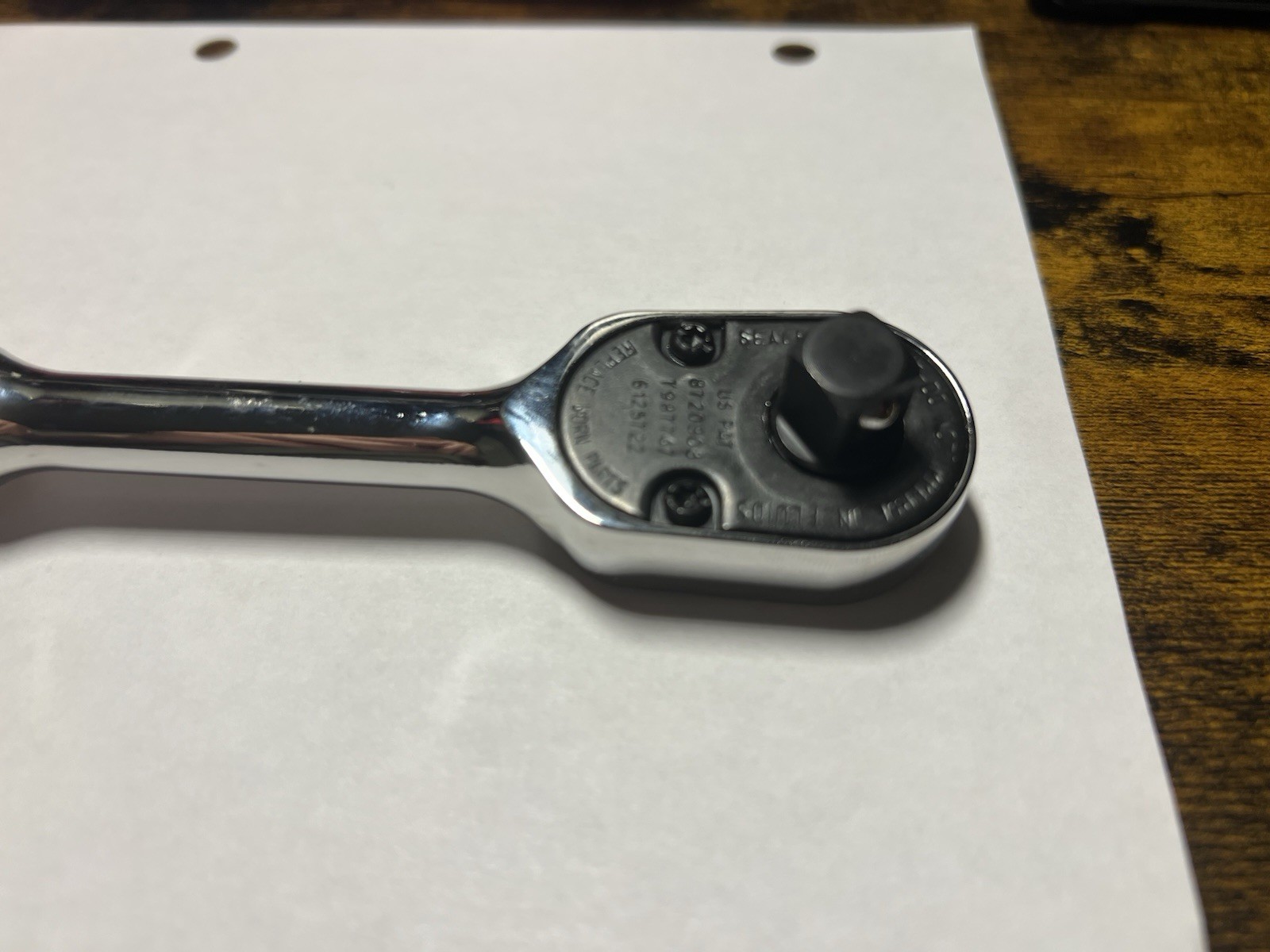 Snap-on Tools NEW 3/8″ Drive RED Soft Grip Standard Handle Ratchet FH80