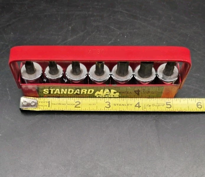 MAC Tools USA XT30 7 Pc 3/8 Drive Hex Allen Socket Set & Tray X86DS X66DS