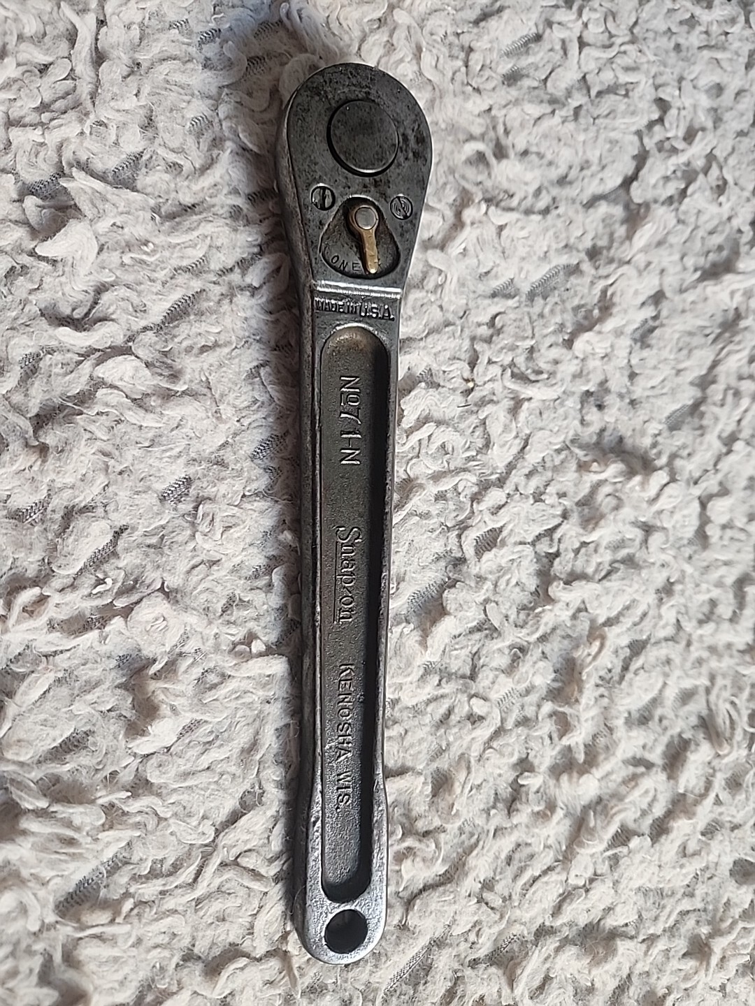 Snap-On Vintage 1/2″ Drive No.71 N Ratchet 9.5” Wrench Kenosha,Wis. 1940s ‘G’