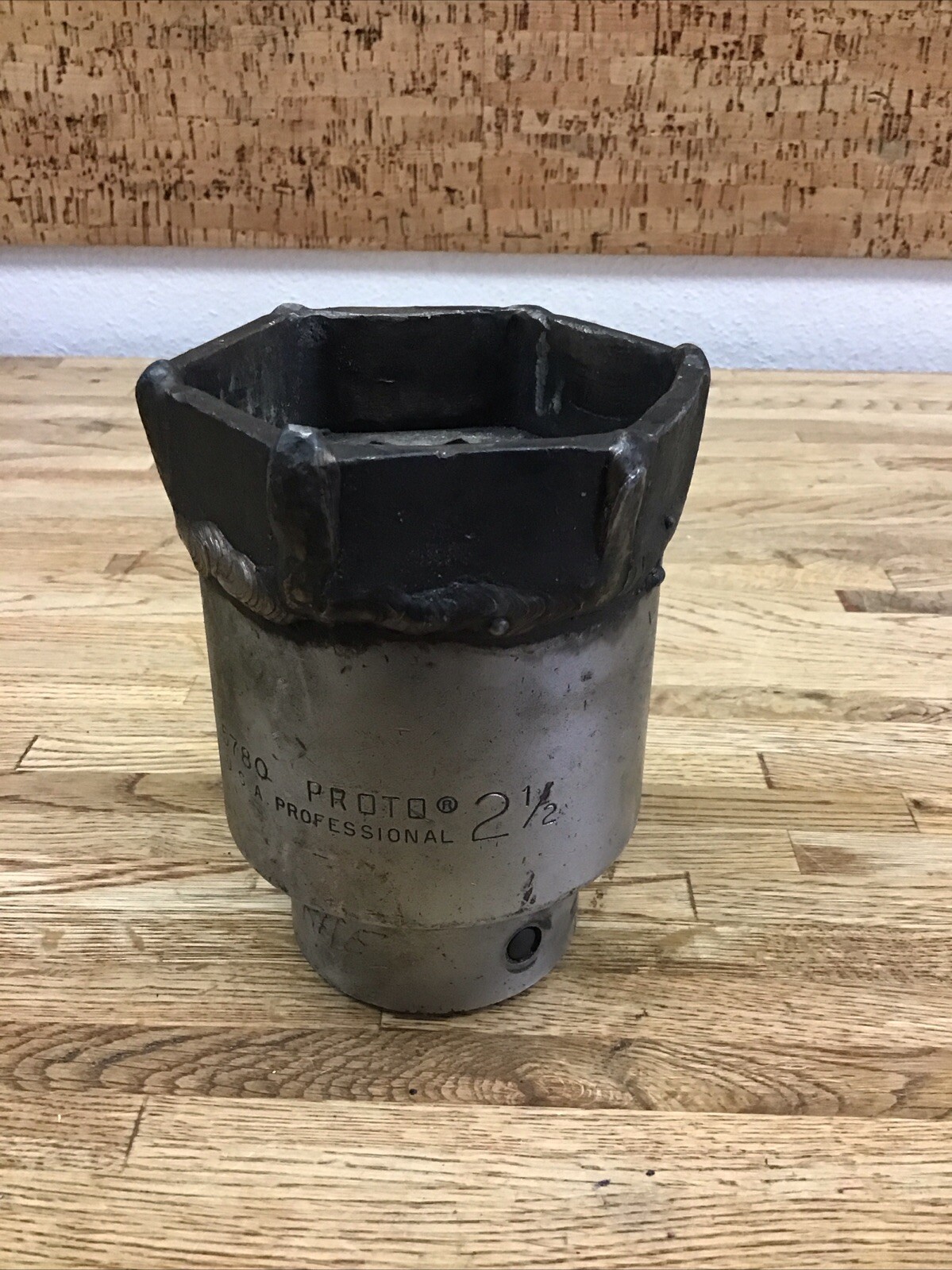 Proto Professional 1” Drive 5780 2-1/2” Socket 12point W/ Custom 6 Point Welded