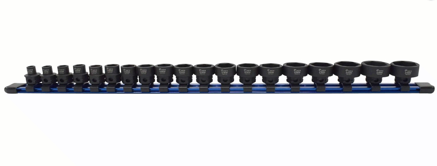 Astro Tools 78319 19pc 3/8in Nano Impact Socket Set 6-24mm No Skip